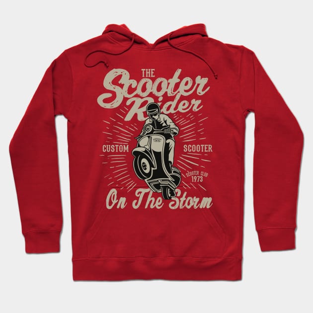 Scooter Rider Hoodie by PaunLiviu